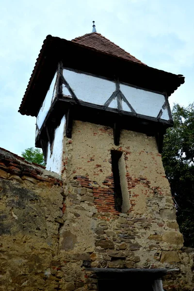 Fortified Medieval Saxon Evangelic Church Village Stejaris Transylvania Romania Settlement — Stock Photo, Image