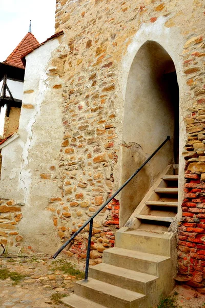 Iglesia Evangélica Saxon Medieval Fortificada Pueblo Stejaris Transilvania Rumania Asentamiento — Foto de Stock