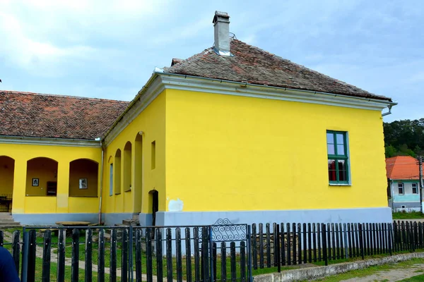 Igreja Evangélica Saxão Medieval Fortificada Aldeia Stejaris Transilvânia Romênia Assentamento — Fotografia de Stock