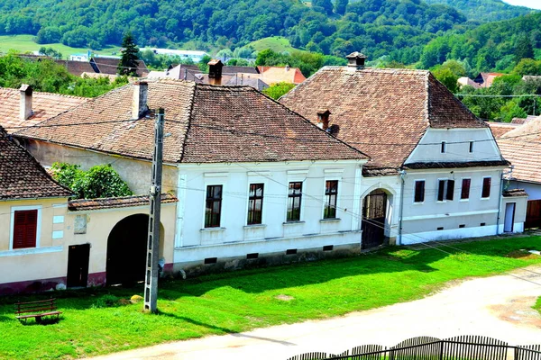 Typická Venkovská Krajina Selské Domy Cincsor Kleinschenk Transylvánie Rumunsko Osada — Stock fotografie