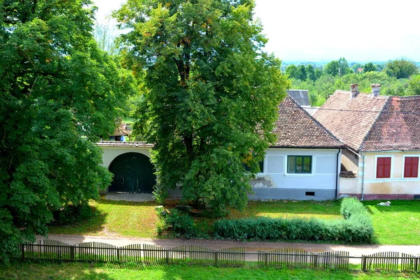 Paisaje Rural Típico Casas Campesinas Cincsor Kleinschenk Transilvania Rumania Asentamiento —  Fotos de Stock