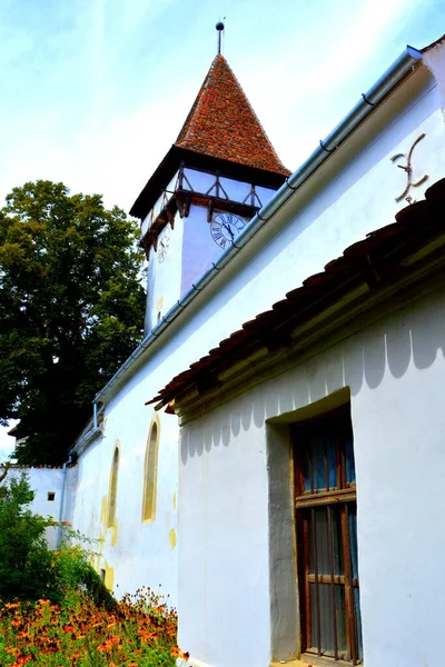 Opevněný Středověký Saxonský Kostel Obci Cincsor Klienschenk Transylvánie Rumunsko Osada — Stock fotografie