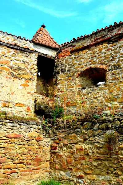 Igreja Saxão Medieval Fortificada Aldeia Cincsor Klienschenk Transilvânia Romênia Assentamento — Fotografia de Stock