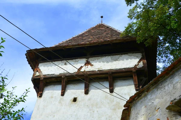 Chiesa Fortificata Sassone Medievale Nel Villaggio Cincsor Klienschenk Transilvania Romania — Foto Stock