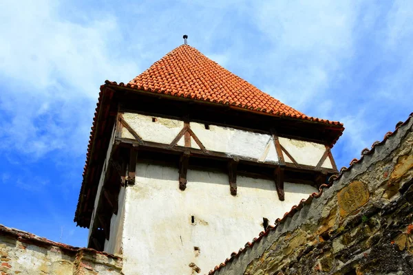 Erődített Középkori Szász Templom Cincsor Községben Klienschenk Erdély Románia Települést — Stock Fotó