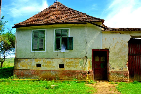 Paisaje Rural Típico Casas Campesinas Cincu Grossschenk Transilvania Rumania Asentamiento —  Fotos de Stock