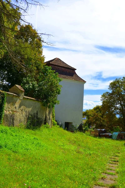 Grossschenk Cincu Transilvanya Romanya Daki Ortaçağ Sakson Evanjelik Kilisesi Yerleşim — Stok fotoğraf