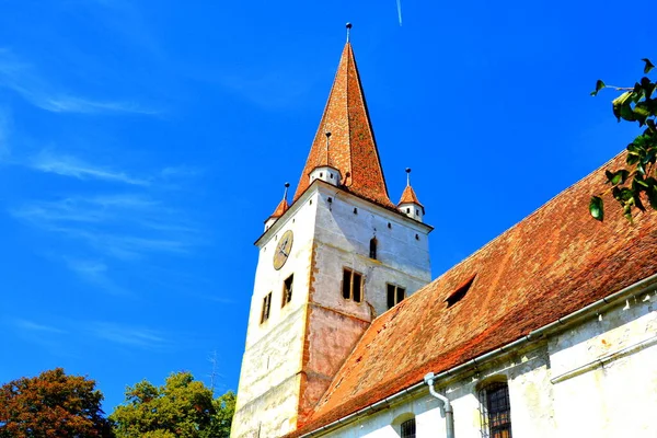 Eglise Évangélique Saxonne Médiévale Fortifiée Dans Village Grossschenk Cincu Transylvanie — Photo