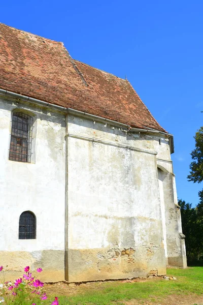 Iglesia Evangélica Saxon Medieval Fortificada Pueblo Grossschenk Cincu Transilvania Rumania —  Fotos de Stock