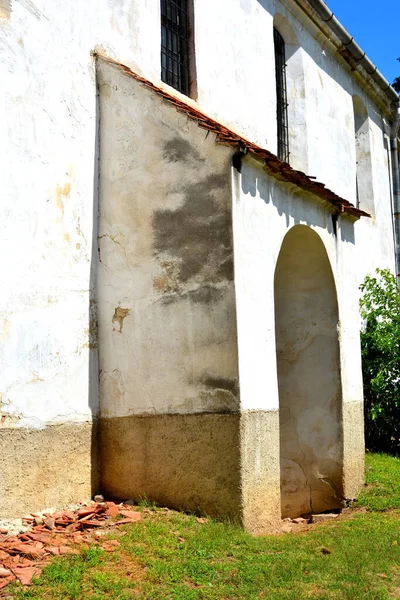 Eglise Évangélique Saxonne Médiévale Fortifiée Dans Village Grossschenk Cincu Transylvanie — Photo