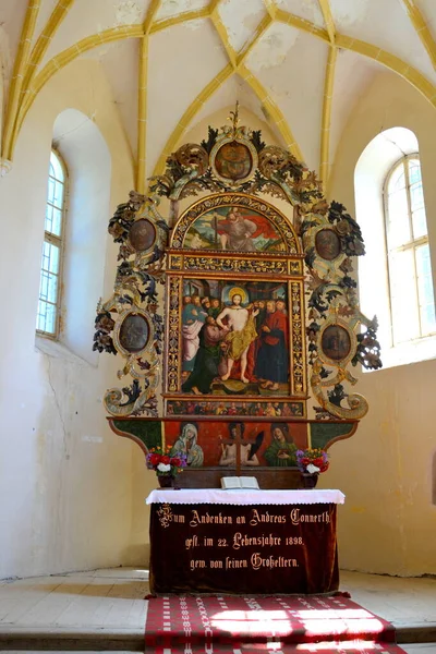 Igreja Evangélica Saxão Medieval Fortificada Aldeia Cincu Grossschenk Transilvânia Romênia — Fotografia de Stock