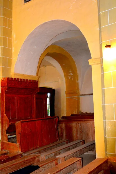 Opevněný Středověký Saxonský Evangelický Kostel Obci Cincu Grrossschenk Transylvánie Rumunsko — Stock fotografie