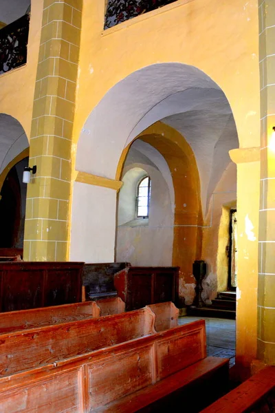 Fortified Medieval Saxon Evangelic Church Village Cincu Grrossschenk Transylvania Romania — Stock Photo, Image