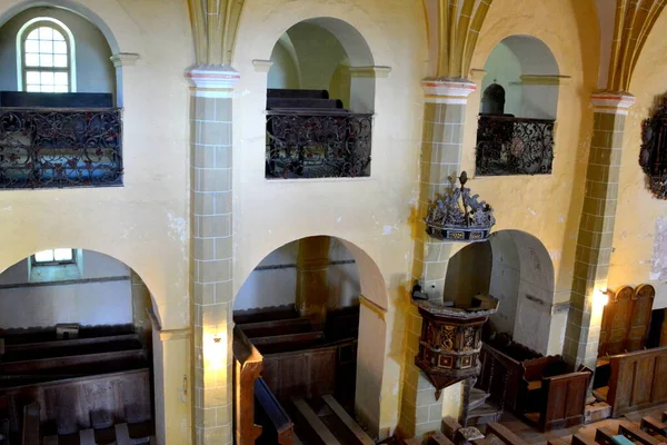 Eglise Évangélique Saxonne Médiévale Fortifiée Dans Village Cincu Grrossschenk Transylvanie — Photo