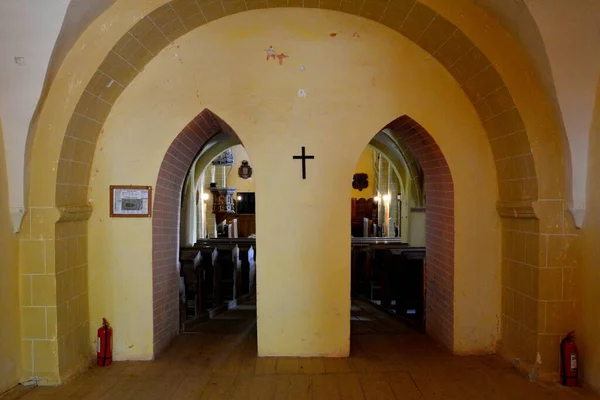 Igreja Evangélica Saxão Medieval Fortificada Aldeia Cincu Grrossschenk Transilvânia Romênia — Fotografia de Stock