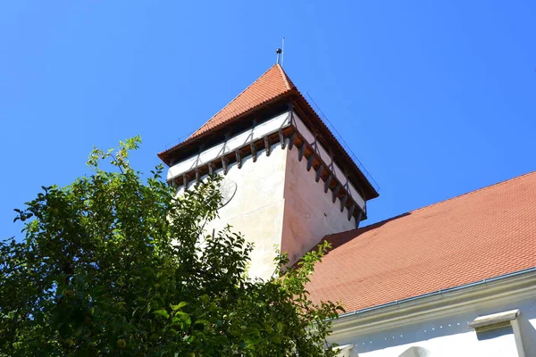 Befestigte Mittelalterliche Sächsische Kirche Dealu Frumos Schönberg Einem Dorf Der — Stockfoto