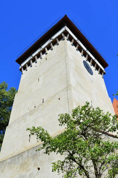 Opevněný Středověký Saxonský Kostel Dealu Frumos Schoenberg Vesnice Merghindeal Obec — Stock fotografie