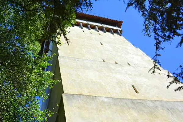 Iglesia Medieval Fortificada Dealu Frumos Schoenberg Pueblo Comuna Merghindeal Condado —  Fotos de Stock