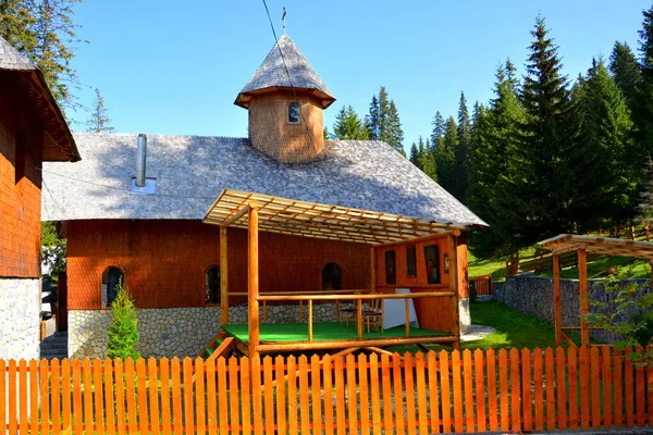 Orthodox Church Pestera Bucegi Massif Carpathian Bend Mountains Transylvania Romania — Stock Photo, Image