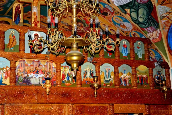 Iconos Ortodoxos Iglesia Pestera Iglesia Pestera Macizo Bucegi Las Montañas —  Fotos de Stock