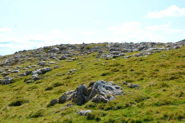 Macizo Bucegi Las Montañas Curva Los Cárpatos Transilvania Rumania Siendo —  Fotos de Stock