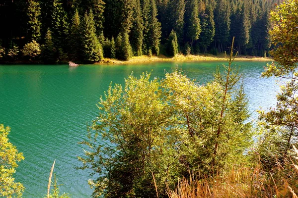 Lac Bolboci Dans Massif Bucegi Dans Les Carpates Transylvanie Roumanie — Photo