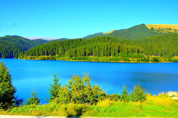 Danau Bolboci Bucegi Massif Pegunungan Bend Carpathian Transilvania Rumania Menjadi — Stok Foto