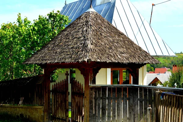 Chiesa Ortodossa Legno Ieud Maramures Transilvania Romania — Foto Stock