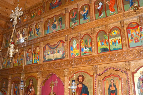Dentro Del Monasterio Ortodoxo Trei Ierarhi Monasterio Ortodoxo Rumano Ieud — Foto de Stock