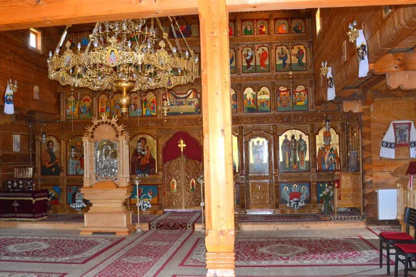 Dentro Del Monasterio Ortodoxo Trei Ierarhi Monasterio Ortodoxo Rumano Ieud — Foto de Stock