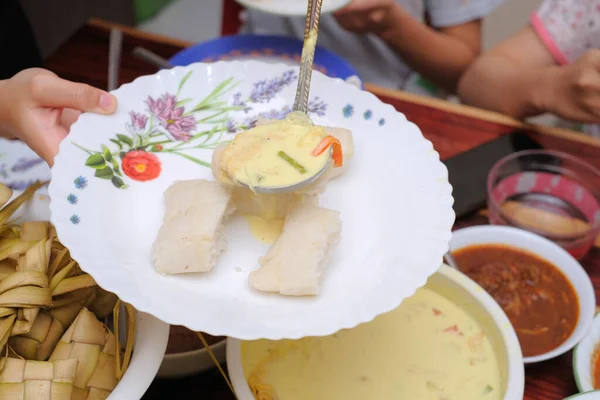 Nusantara Comida Tradicional Llamada Lodeh Masak Durante Eid Fitr Alimentos — Foto de Stock