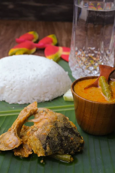 Nasi Berlauk Una Prelibatezza Malese Famosa Kelantan Mangiato Iftar Immagine — Foto Stock