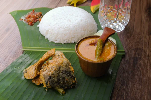 Nasi Berlauk Una Prelibatezza Malese Famosa Kelantan Mangiato Iftar Immagine — Foto Stock