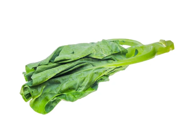 Kinesisk Grönkål Kinesisk Broccoli Isolerad Vit Bakgrund — Stockfoto