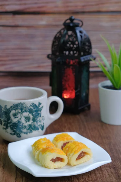 Traditional Cookies Malaysia Hari Raya Festival Known Kuih Tart Pineapples — Stock Photo, Image