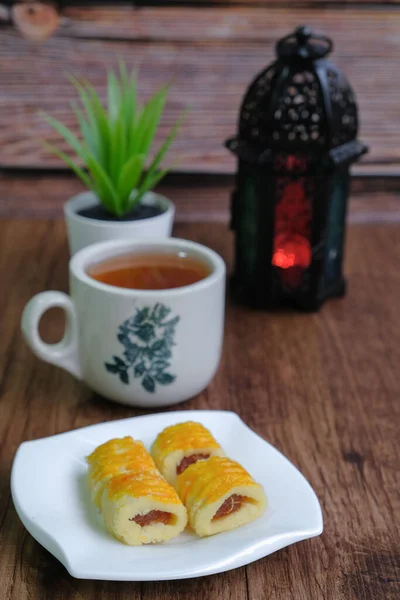 Traditional Cookies Malaysia Hari Raya Festival Known Kuih Tart Pineapples — Stock Photo, Image