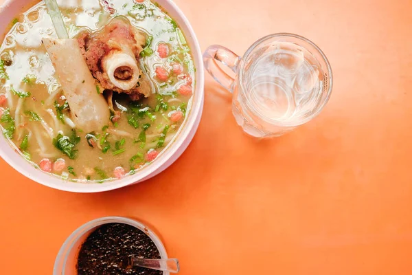 Soupe Moelle Osseuse Également Connue Sous Nom Boîte Soupe Verre — Photo