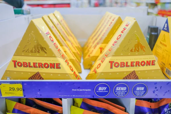Senawang Malasia Marzo 2020 Toblerone Chocolate Bar Toblerone Originó Suiza — Foto de Stock