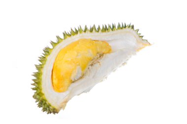 Beyaz arkaplanda yalıtılmış Durian meyve kralı