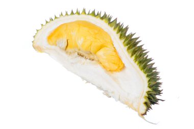 Beyaz arkaplanda yalıtılmış Durian meyve kralı