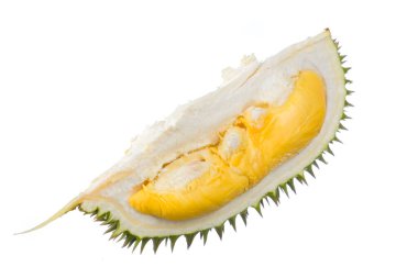 Beyaz arkaplanda yalıtılmış Durian meyve kralı