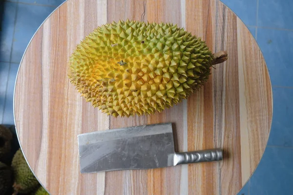 Rey Durian Fresco Fruta Listo Para Venta — Foto de Stock