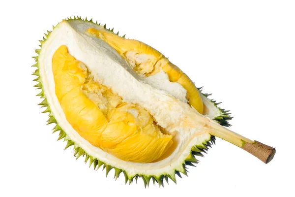 Beyaz arkaplanda yalıtılmış Durian meyve kralı