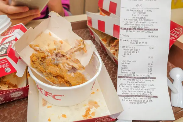 Muadzam Shah Enero 2020 Kentucky Fried Chicken Kfc Restaurante Comida — Foto de Stock