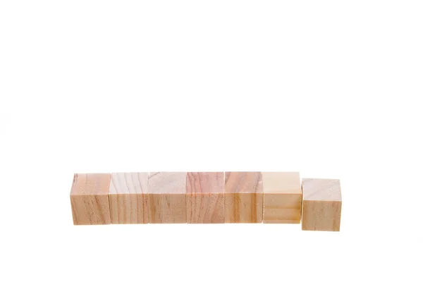 Holzbausteine Isoliert Vor Weißem Hintergrund — Stockfoto