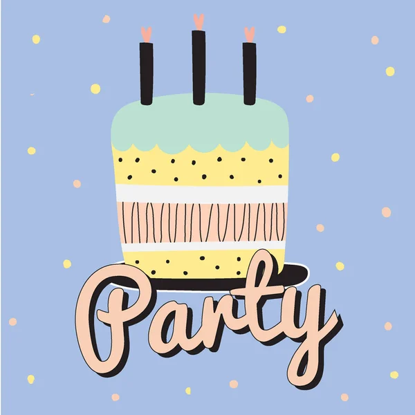Joyeux anniversaire enfants fixés avec des éléments mignons Holiday Party — Image vectorielle