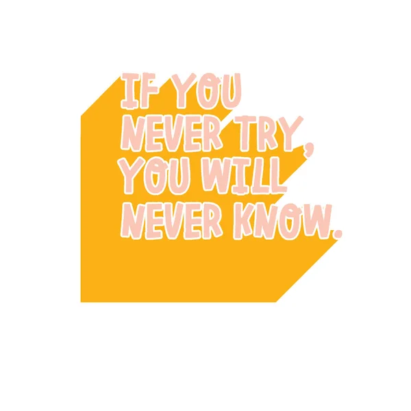 Motivations-Typografie-Plakat mit coolem Zitat. — Stockvektor