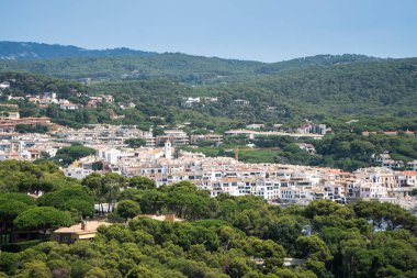Calella de Palafrugell Cap Roig bahçeleri peyzaj.