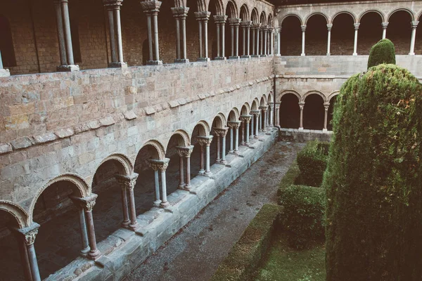 Veduta Del Chiostro Del Monastero Ripoll — Foto Stock
