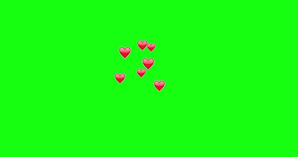 Social media Live style animated heart on alpha canal